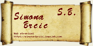 Simona Brčić vizit kartica